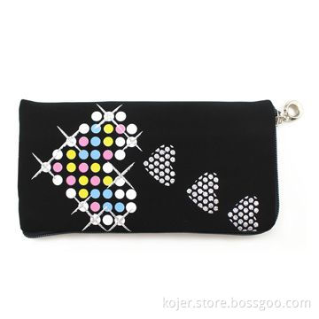 Zipper Bag, Made of Velvet, with Quality Zipper Slider and Lanyard, Ideal for Apple's iPhone 4